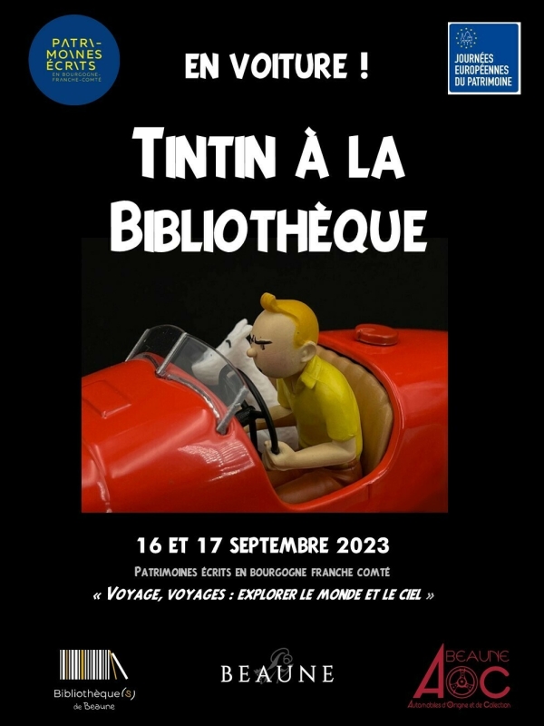 JEP à Beaune - Exposition sur Tintin, visites et ateliers le programme de la Bibliothèque, les 16 et 17 septembre