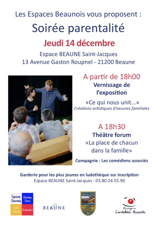 Enrichissement familial - Les Espaces Beaunois animent une soirée parentalité ce jeudi 14 décembre