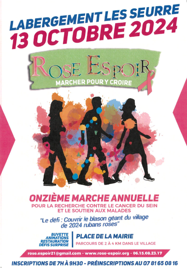 Labergement-lès-Seurre - Marche annuelle « Rose Espoir » : solidarité et défis pour Octobre Rose