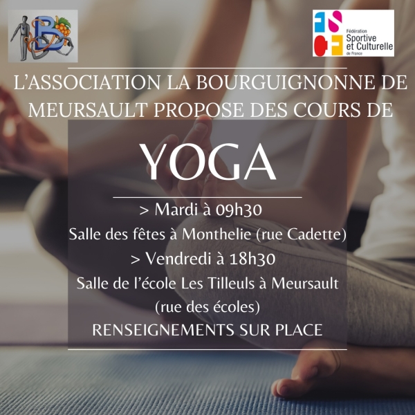 Meursault - L’Association La Bourguignonne propose du yoga et du cardio pour tous !