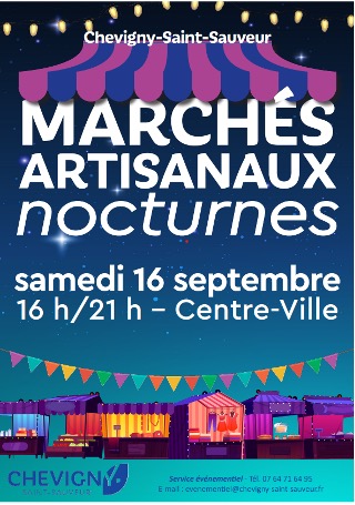 Dernier marché artisanal nocturne de la saison à Chevigny-Saint-Sauveur le 16 septembre