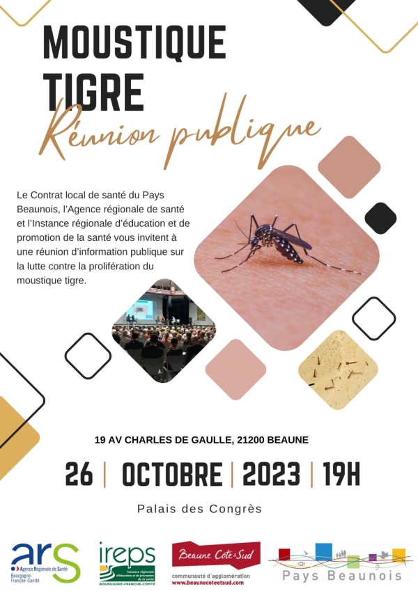 Beaune - Réunion d’information publique sur le moustique tigre le jeudi 26 octobre à 19 h au Palais des Congrès