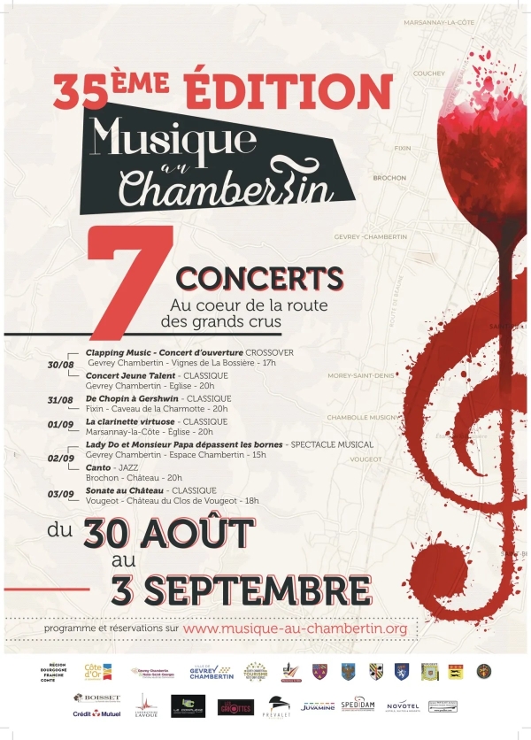 35e édition du Festival « Musique au Chambertin » du mercredi 30 août au 3 septembre