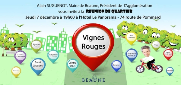 Beaune - Réunion de quartier des Vignes Rouges le jeudi 7 décembre à 19 h