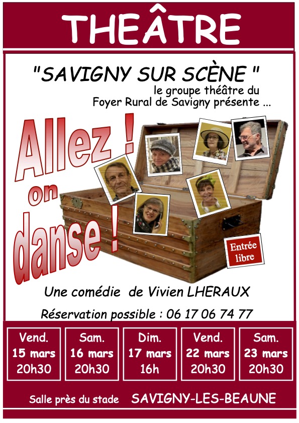 Savigny-lès-Beaune – Théâtre avec 5 dates en mars : du rire et de l'émotion avec « Allez ! On danse ! »