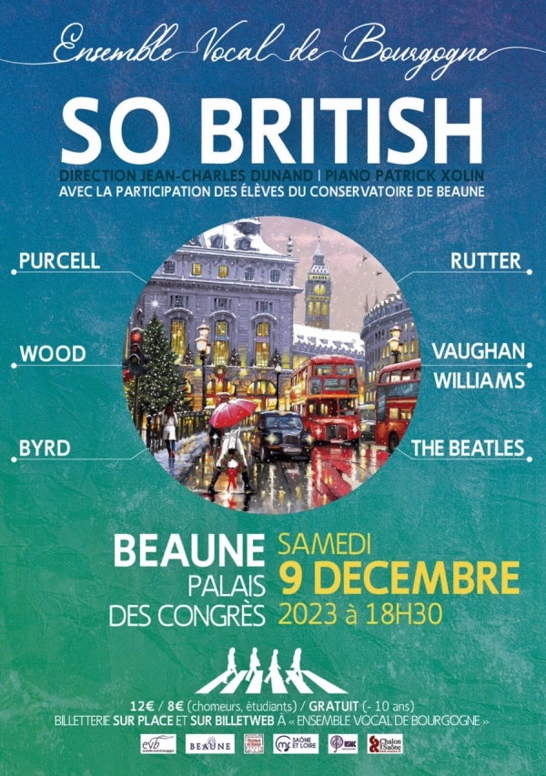 Beaune - Concert « so british » samedi 9 décembre, au Palais des Congrès 