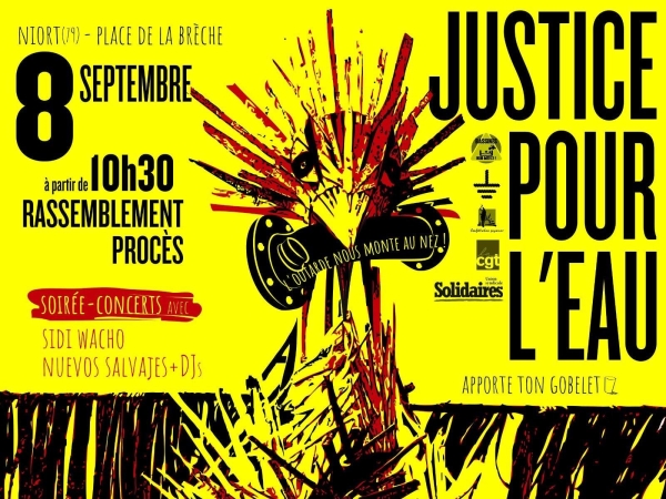 « Justice pour l’eau » - Appel à manifester à Beaune le vendredi 8 septembre par « La Levée des Semis », mouvement local de soutien aux Soulèvements de la Terre