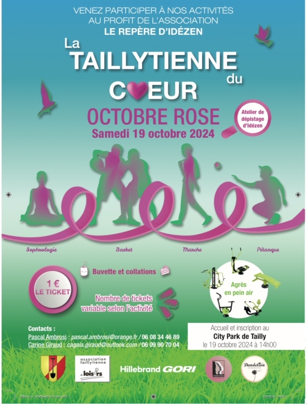 Tailly - La Taillytienne du Cœur, événement solidaire le samedi 19 octobre au City Park 