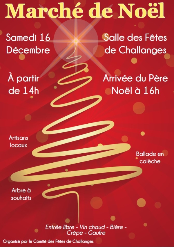 Challanges - Marché de Noël du comité des fêtes le samedi 16 décembre