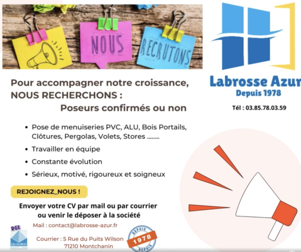 L'entreprise Labrosse-Azur recrute 