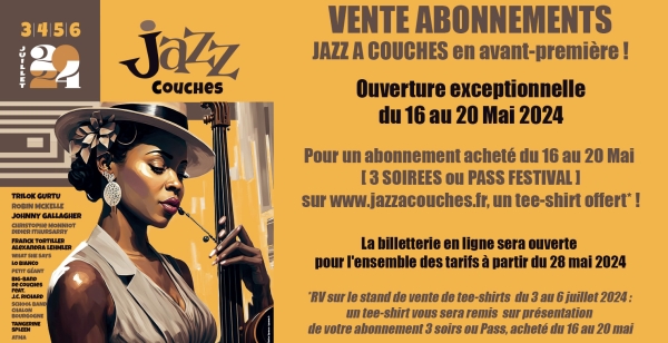 JAZZ A COUCHES - Une vente en avant-première du 16 au 20 mai 