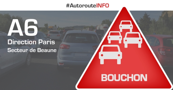 Gros bouchon sur l'A6 entre Chalon et Beaune 