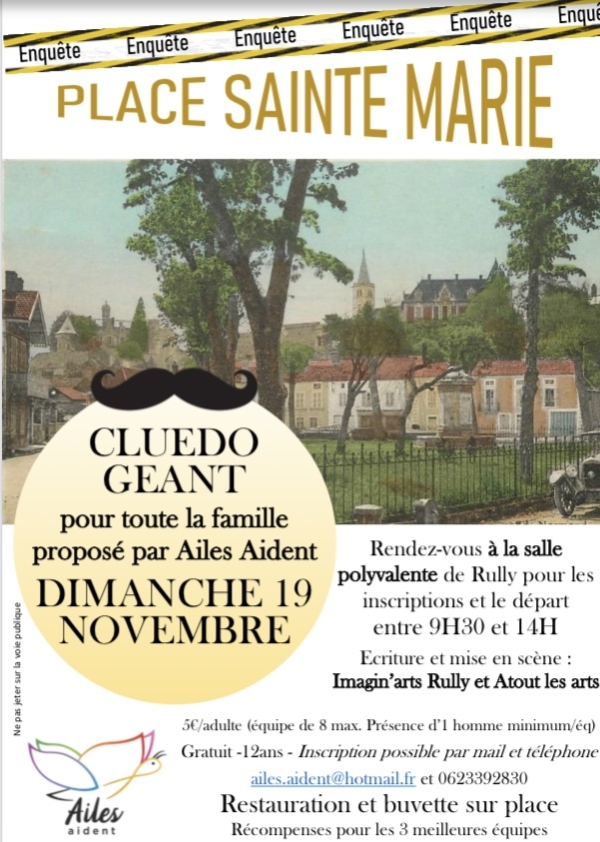 Un Cluedo géant organisé à Rully le 19 novembre 