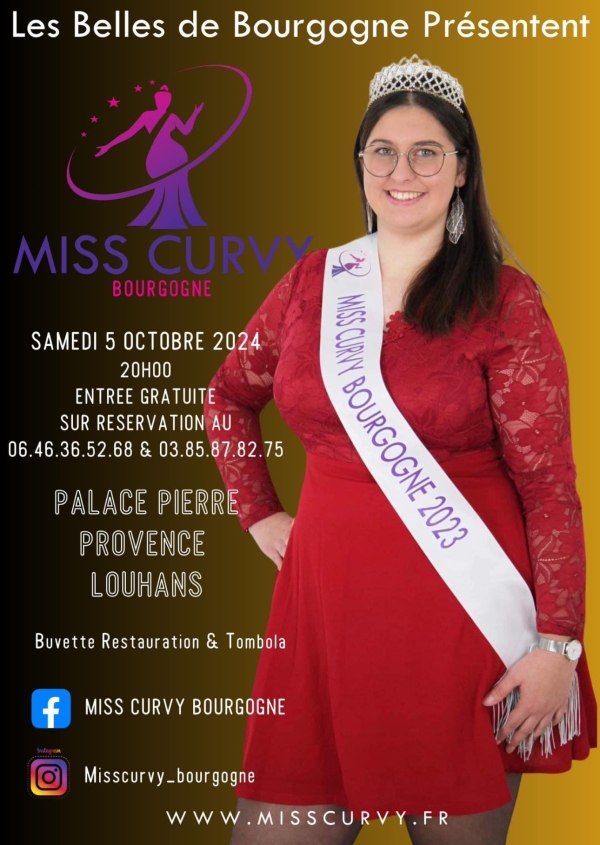 Miss Curvy Bourgogne - L'élection se tiendra à Louhans le samedi 5 octobre 